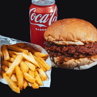 MENU TRIPLE LOULOU SMASH BURGER (spicy beef)