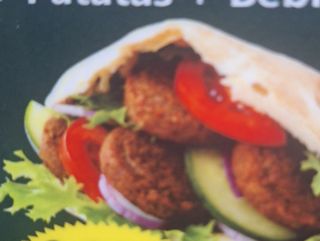 Kebab pita de falafel sólo