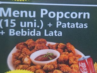 Menú popcorn