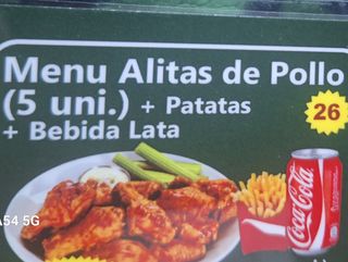 Menú Alitas de pollo