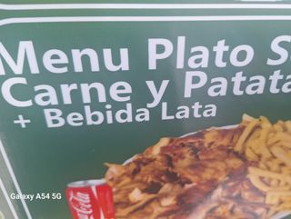 Menú plato kebab SÓLO CARNE Y PATATA