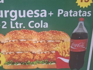5 menú hamburguesa de pollo