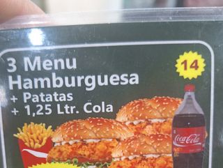 3Menú Hamburguesa De Pollo