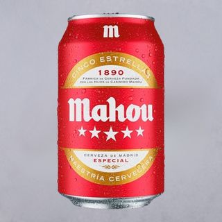 Cerveza Mahou 5 Estrellas Lata 33cl.