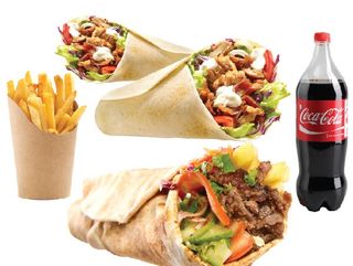 Oferta 3 Durum + Patatas + Coca-Cola1L.