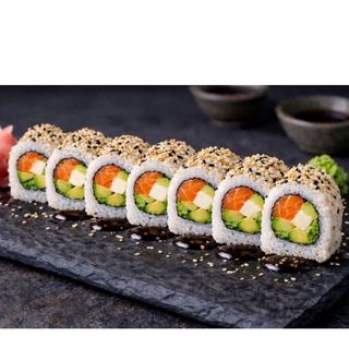 Uramaki De Salmón Aguacate Y Queso(8 uds..]