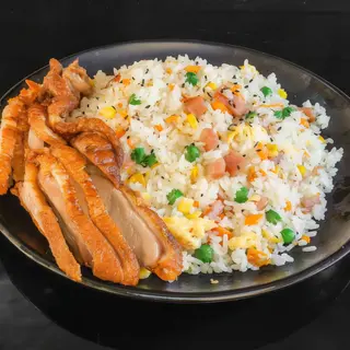 Arroz 3 Delicias con Pato Asado