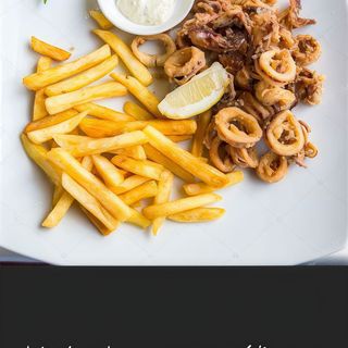 Plato De Calamar + Ensalada + Patata