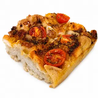Focaccia Masa Madre Cherry, Cheddar y Pollo