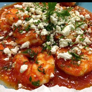 Saganaki gambas