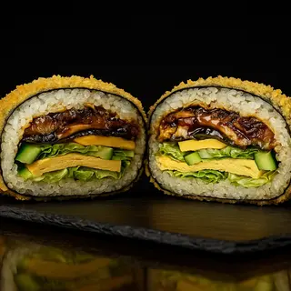 Hamburguesa con anguila