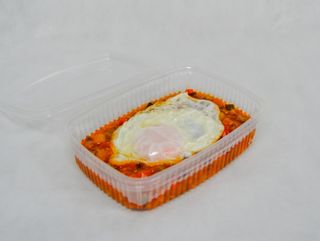 Pisto Manchego con huevo frito 