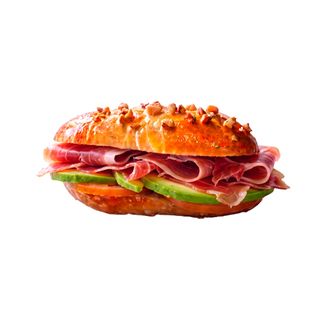 Brioche Gourmet Ibérico con aguacate