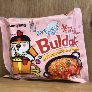 Fideus buldak carbonara