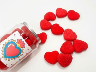 Nubes de Fresa con forma de corazón