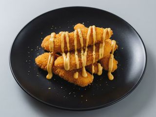 Crujientes de pollo con mostaza y miel