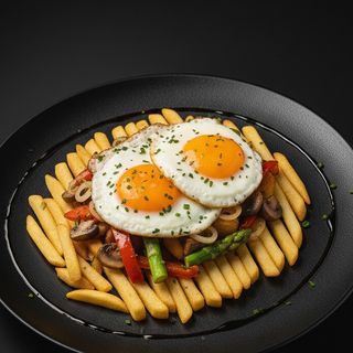 Huevos Rotos Con Verduras