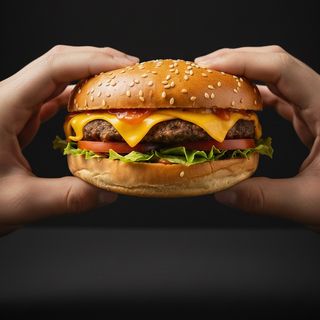 Smash Burger Con Queso Y Cebolla Caramelizada