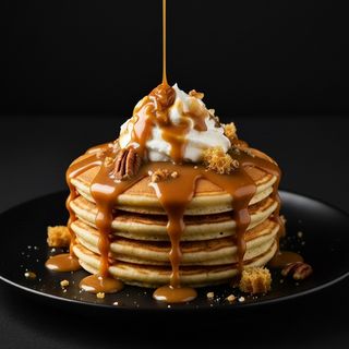 Tortitas con dulce de leche y nata