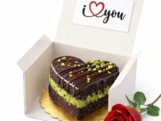 Cajita corazón de pistacho para dos