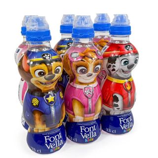 Pack 6 Botellas Agua Personajes infantiles