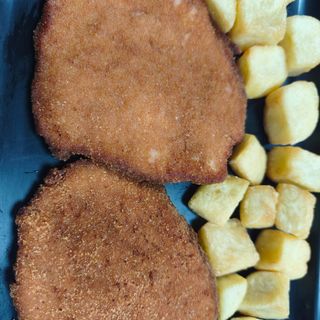 Milanesas De Lomo Con Patatas.
