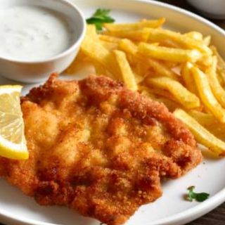 Menu Escalope de pollo + papas fritas