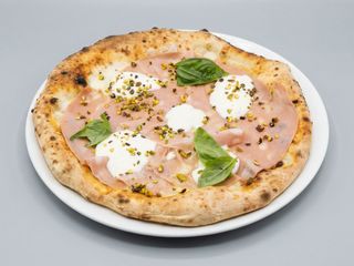 PIZZA MORTADELLA E PISTACCHIO