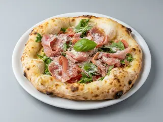 Pizza Queso Cabra Canario y Jamón Cocido