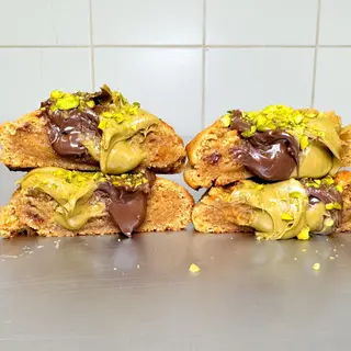 Cookie Doble Relleno Nutella y Pistacho