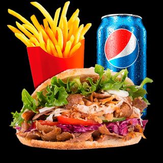 menú kebab ternera normal