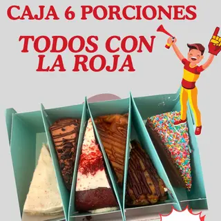 CAJA PORCIONES "TODOS CON LA ROJA"