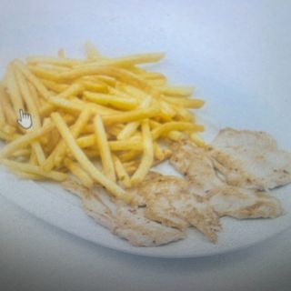84 - Pechuga de pollo a la plancha con patatas fritas