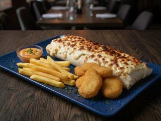 MENÚ TACO NUGGETS GRATINADO