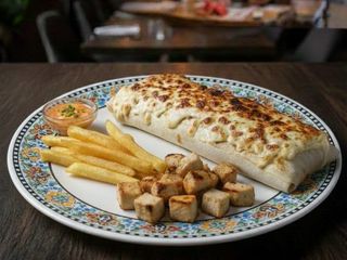 MENU TACO PECHUGA DE POLLO GRATINADO