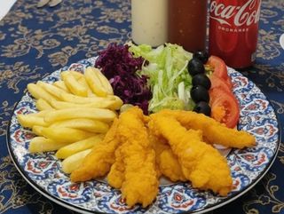 MENU PLATO DE POLLO CORIGENTE TIRAS DE POLLO