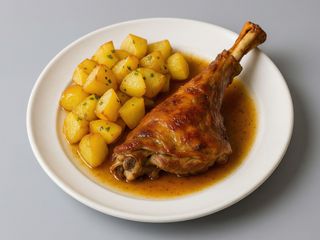 Paletilla De Lechazo Asado En Su Jugo