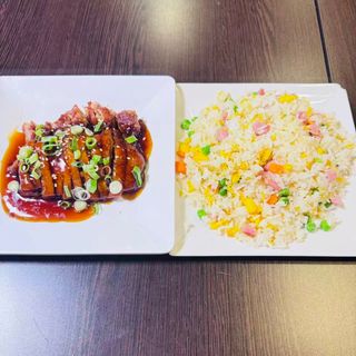 Combo Pato teriyaki + arroz frito