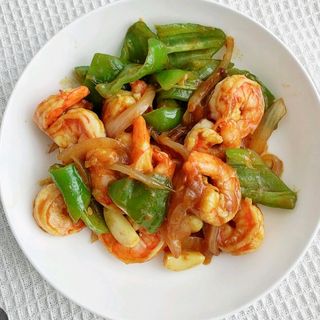 Langostinos con curry 