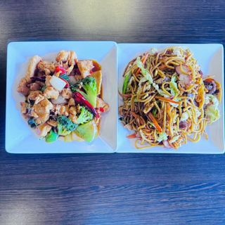 Combo pollo wok + tallarines fritos