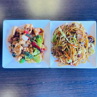 Combo ternera wok +tallarines fritos