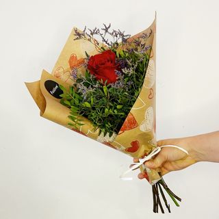 Ramo de 1 Rosa Roja San Valentín "Esencia"