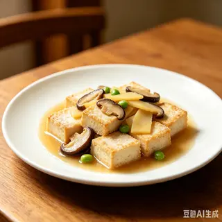Tofu Amb Bambú I Bolets Xinesos