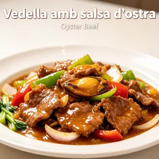 Vedella amb Salsa d'Ostres