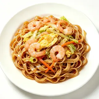 tallarines con gambas