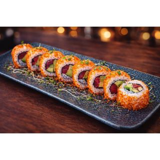98. Atún Tobiko Uramaki (8 Uds.)