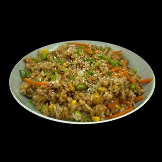 Arroz tres delicias con Gamba