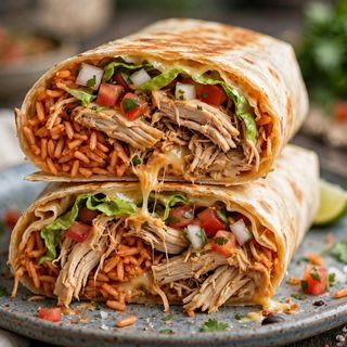 Burrito De Cerdo Mechado A Lo Sinaloa (30 Cm.)