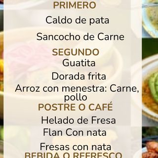 Menú fin de semana