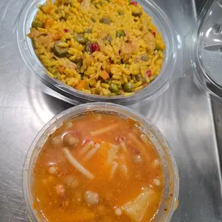 Menú rancho + arroz con pollo
